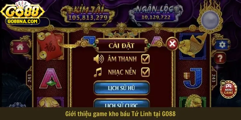 Giới thiệu game kho báu Tứ Linh tại GO88